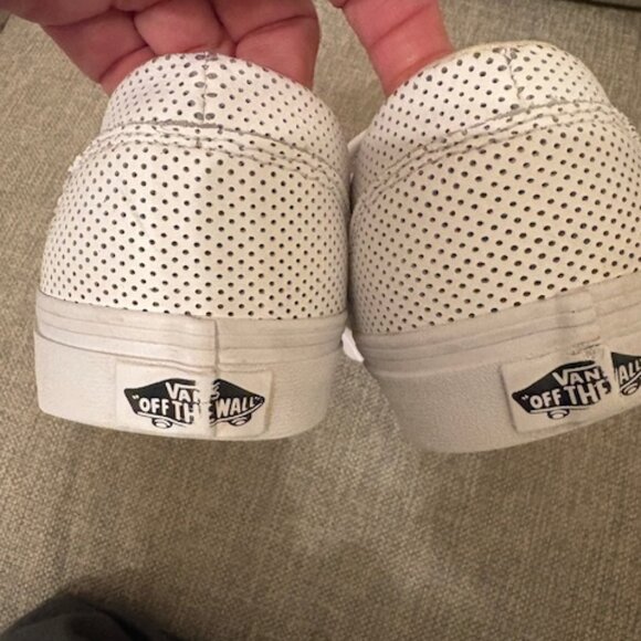 Classic Vans White Slip-Ons Size 9.5M - Picture 3 of 8